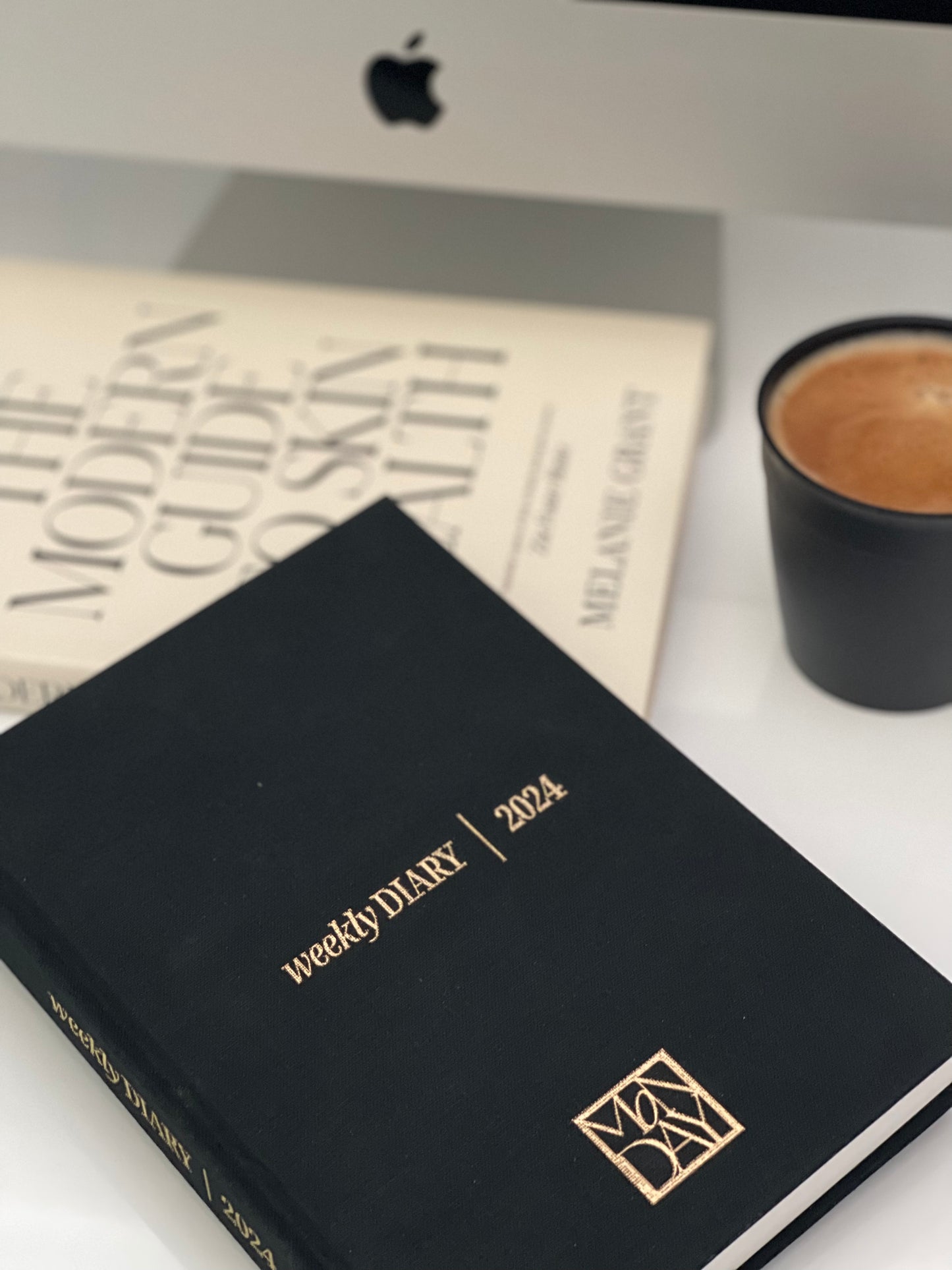 the CLASSIC 'Black' | Starting With Monday Weekly Diary/ Journal 2024 | - SALE 50% OFF  | FREE SHIPPING