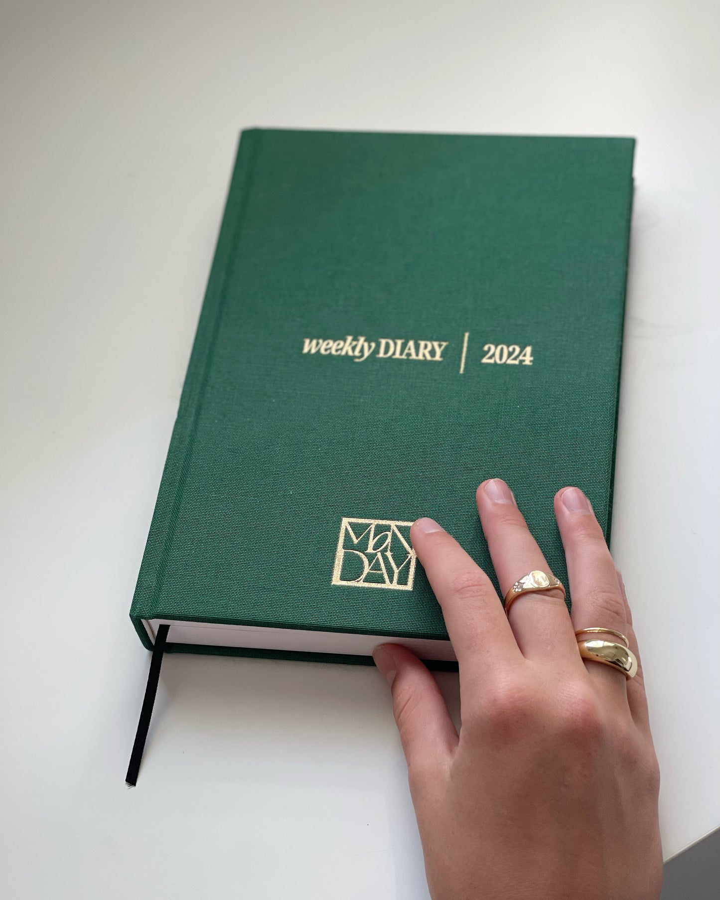 the SIGNATURE 'Green' | Starting With Monday Weekly Diary/ Journal 2024 | - SALE 50% OFF  | FREE SHIPPING