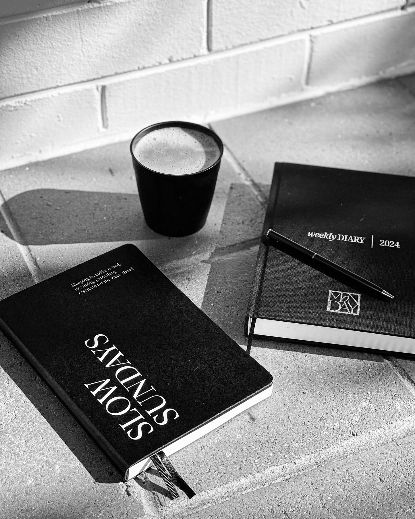 the CLASSIC 'Black' | Starting With Monday Weekly Diary/ Journal 2024 | - SALE 50% OFF  | FREE SHIPPING