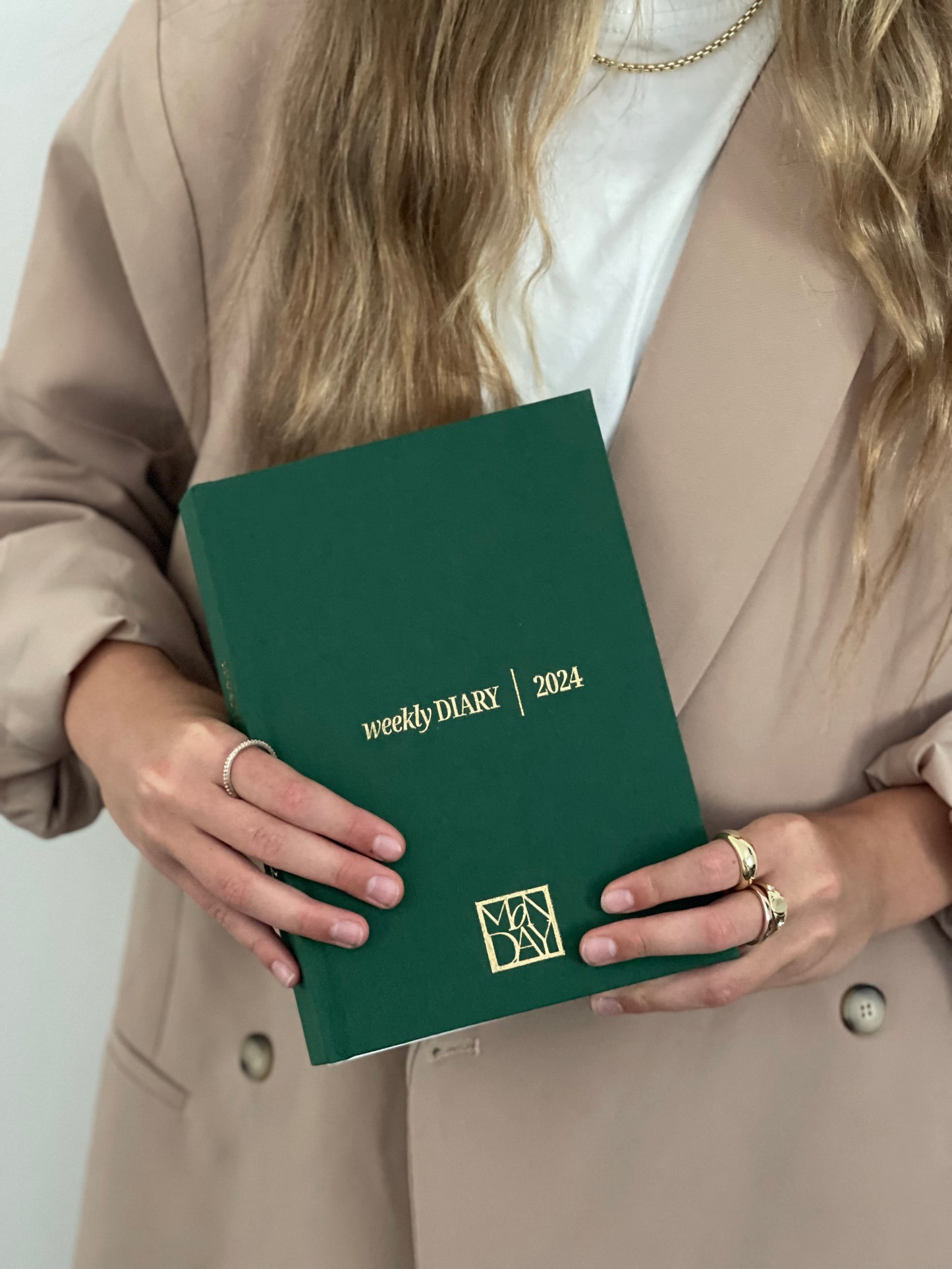 the SIGNATURE 'Green' | Starting With Monday Weekly Diary/ Journal 2024 | - SALE 50% OFF  | FREE SHIPPING